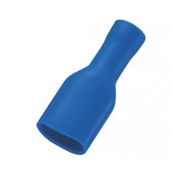 Vlakstekker 6.3 mm blauw