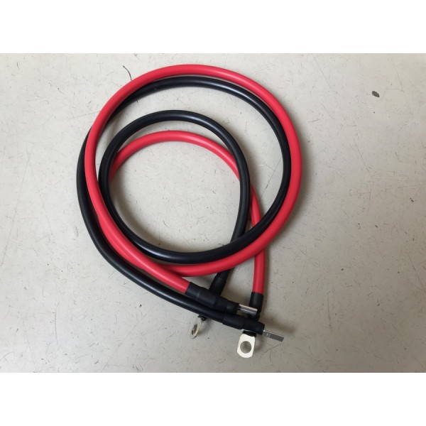2 accu kabels 16mm2 met oog en pin 1 meter